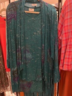 Batik Print Three-Piece Tunic Set size M
